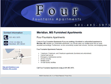 Tablet Screenshot of fourfountainsapartments.com